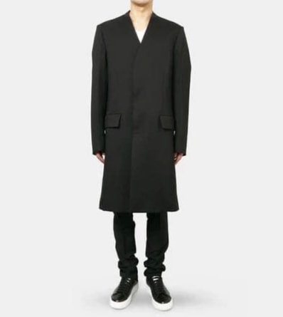 maison margiela ノーカラーロングジャケット