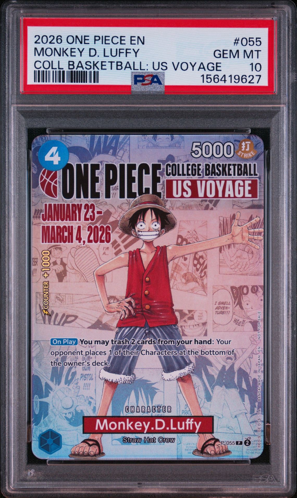 PSA10】モンキー・D・ルフィ L [EB02-010]【英語版】(プロモーション