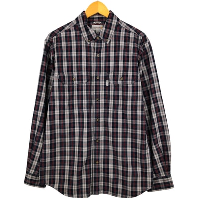 古着 カーハート Carhartt RELAXED FIT チェック柄 長袖 ボタンダウン ワークシャツ メンズM相当/eaa591790
