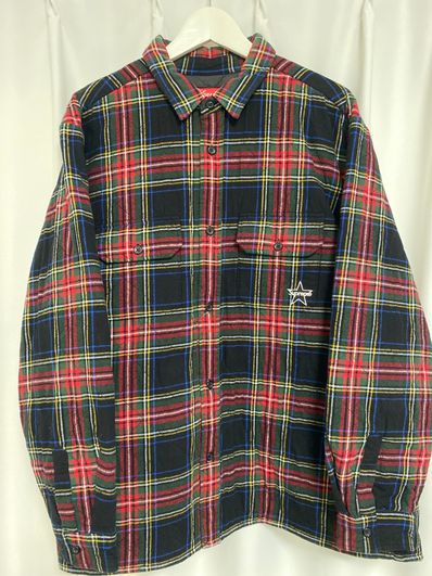 Supreme Quilted Plaid Flannel Shirt "Black"