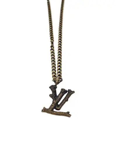 Louis Vuitton LV Wood Pendant "Gold"