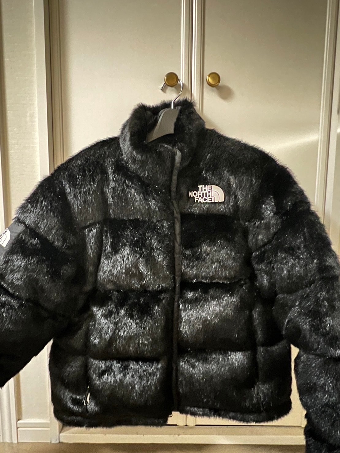 Supreme x The North Face Faux Fur Nuptse Jacket "Black"