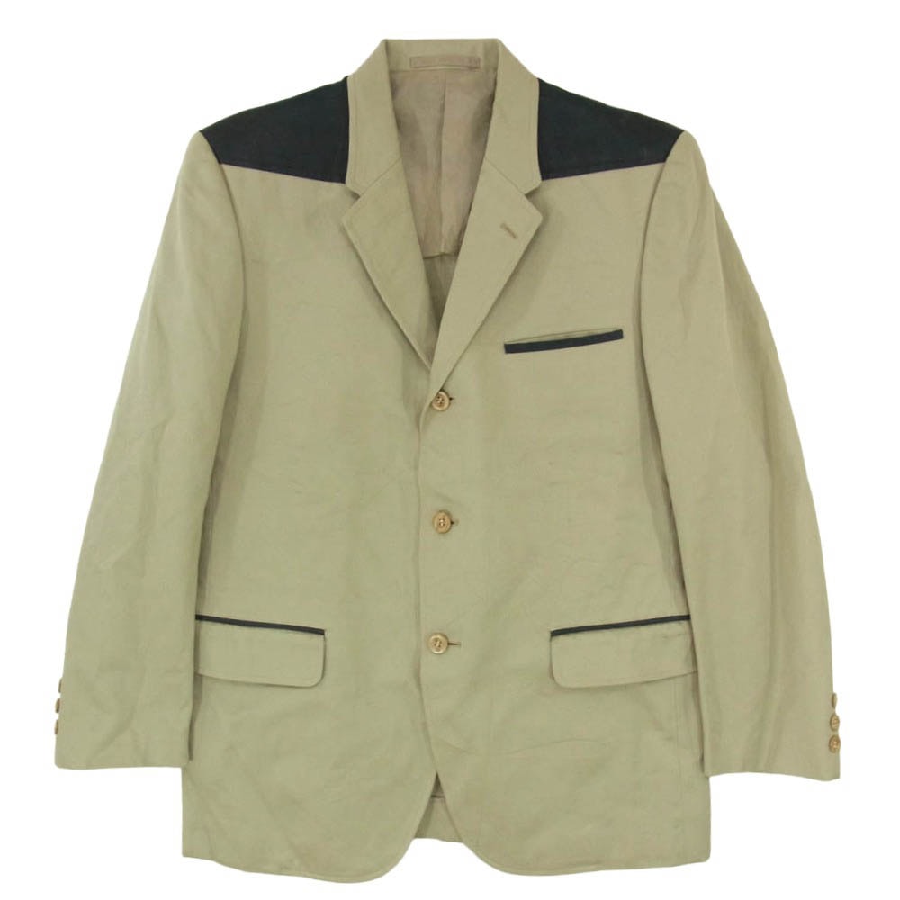 COMME des GARCONS HOMME コムデギャルソンオム HJ02006 80s デカオム ショルダー切替  テーラード ジャケット ブラウン系 S【中古】