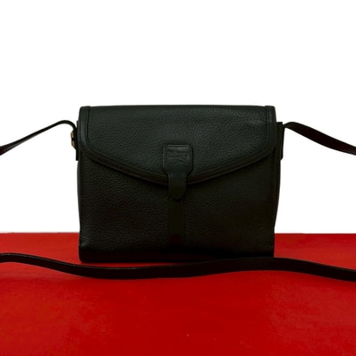 BURBERRY バーバリー シャドーホース ロゴ ノバチェック 柄 レザー ショルダーバッグ ブラック
77055