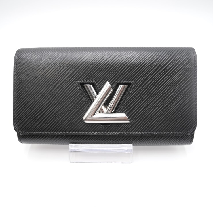 LOUIS VUITTON(ルイ・ヴィトン)ポルトフォイユ・ツイスト 長財布 エピレザー ノワール ブラック シルバー金具 LVロゴ ツイストロック フラップウォレット レディース M68309【中古】