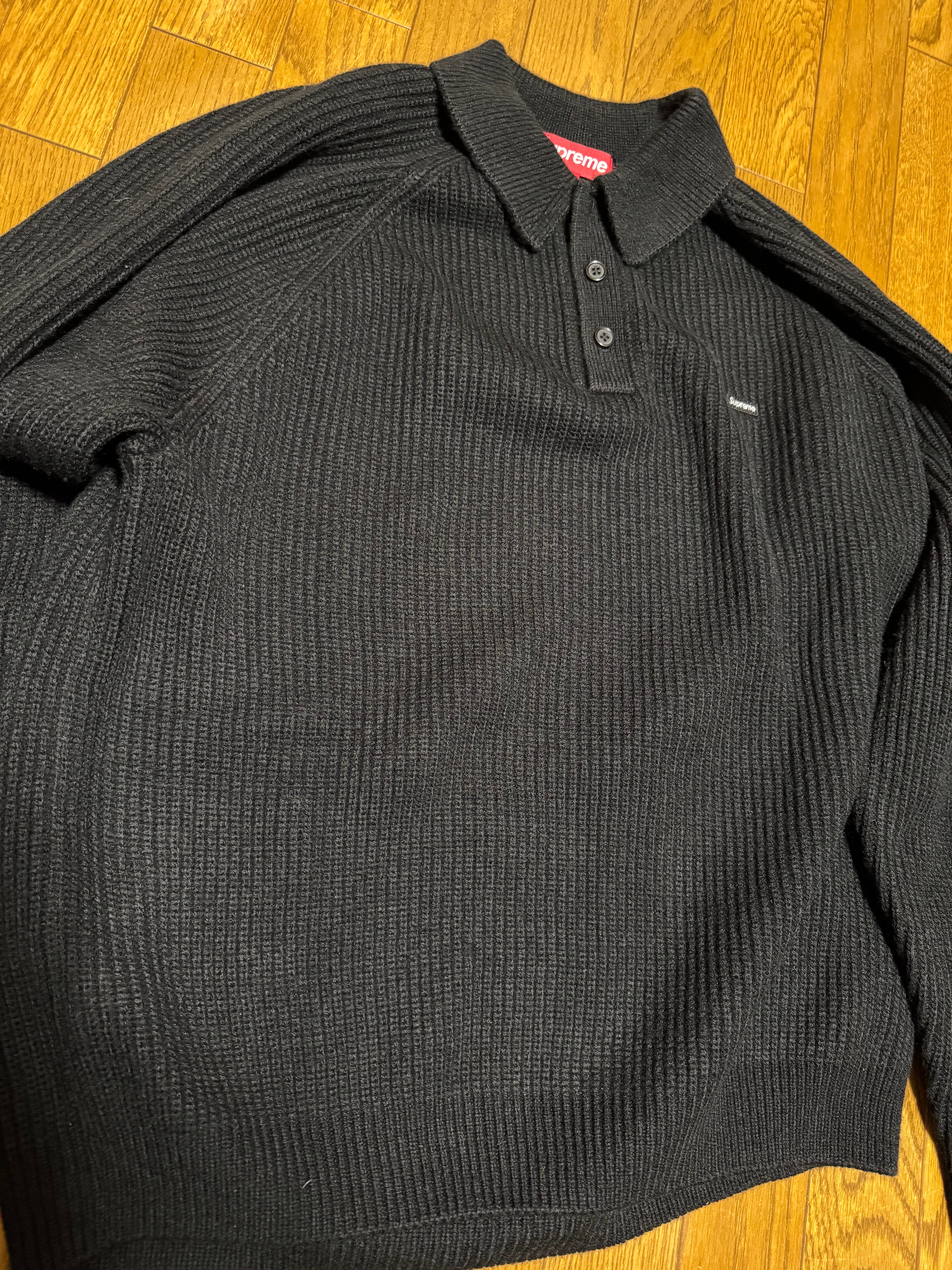 Supreme Small Box Polo Sweater (25FW) "Black"