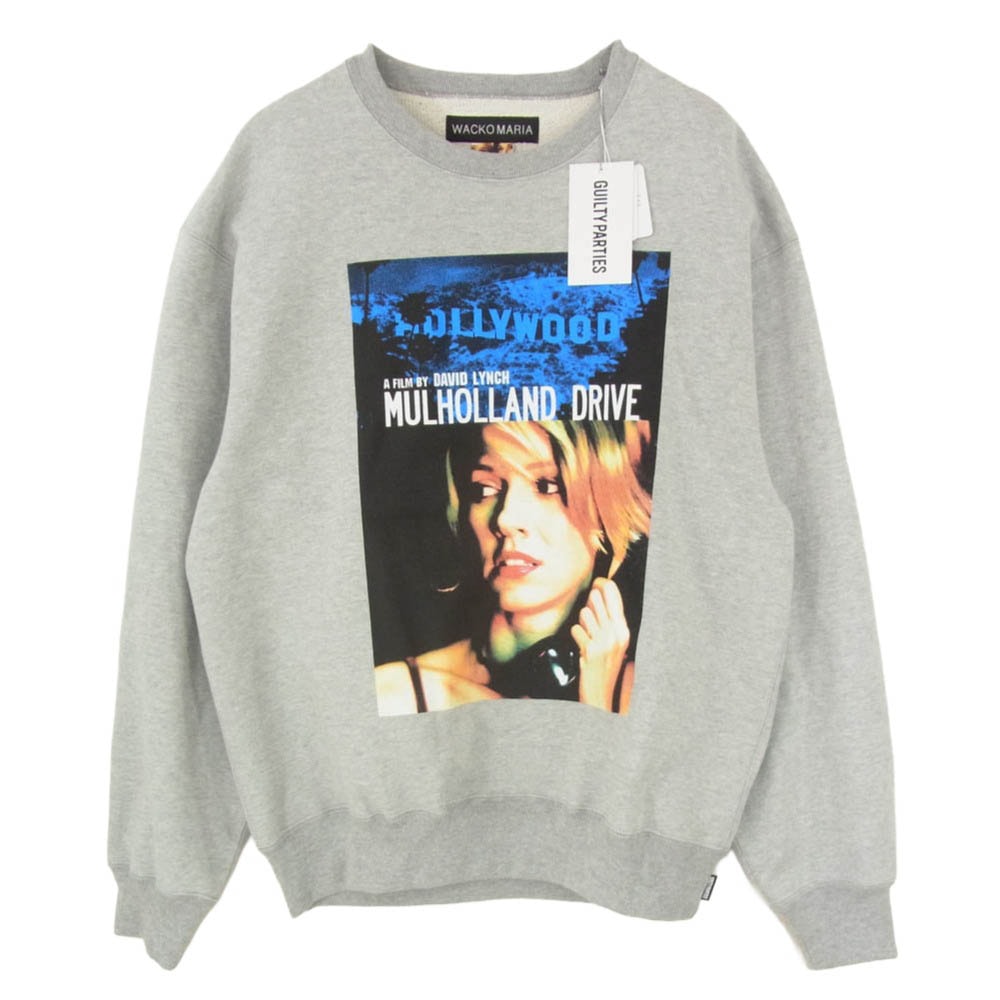 WACKO MARIA ワコマリア 26SS MD-WM-SS04 × MULHOLLAND DRIVE ( TYPE-2 ) マルホランド ドライブ ヘビーウエイト クルーネック スウェットシャツ グレー系 M【新古品】【未使用】【中古】