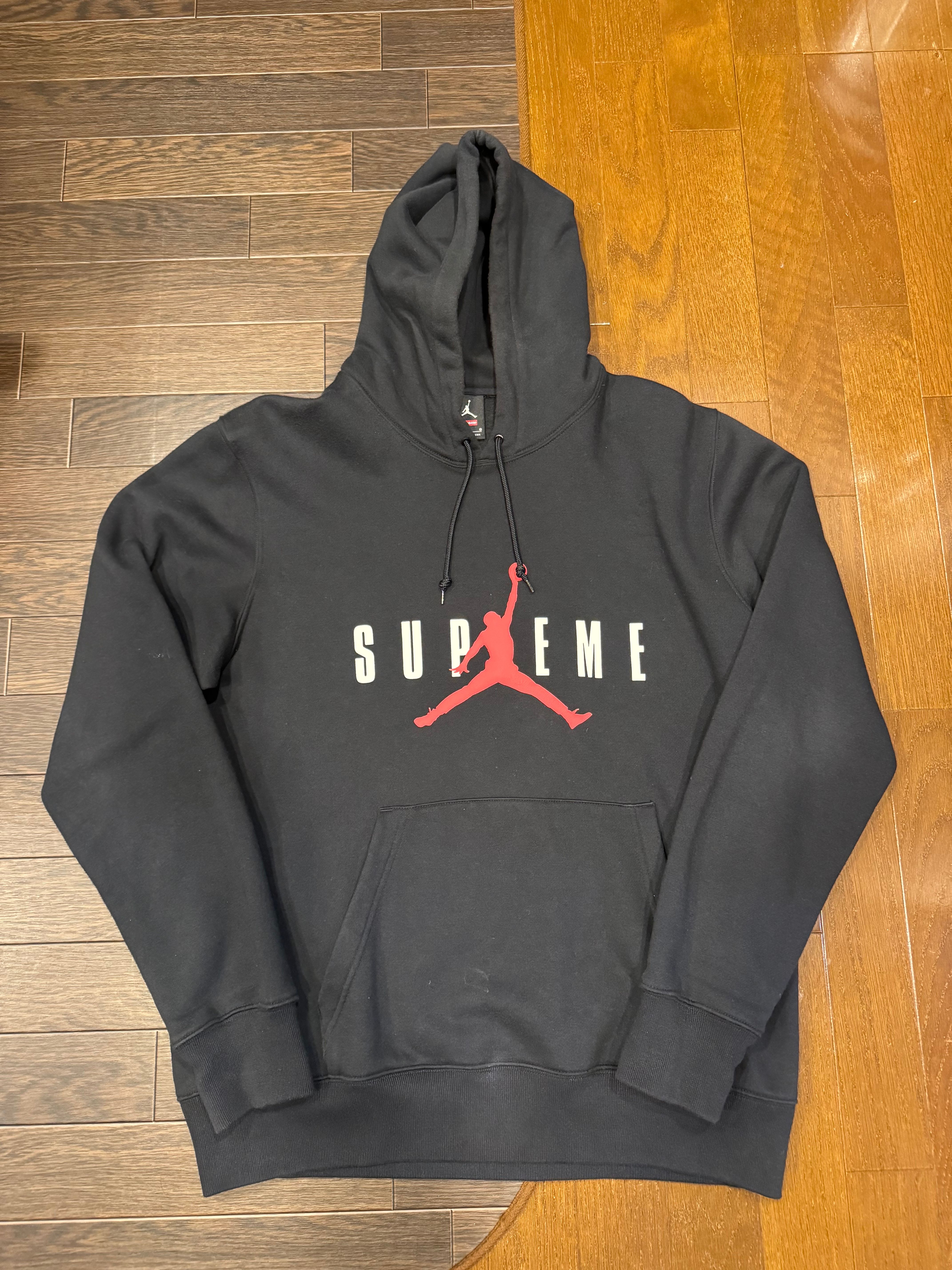 Supreme NIKE Air Jordan Hooded Sweatshirt "Black"