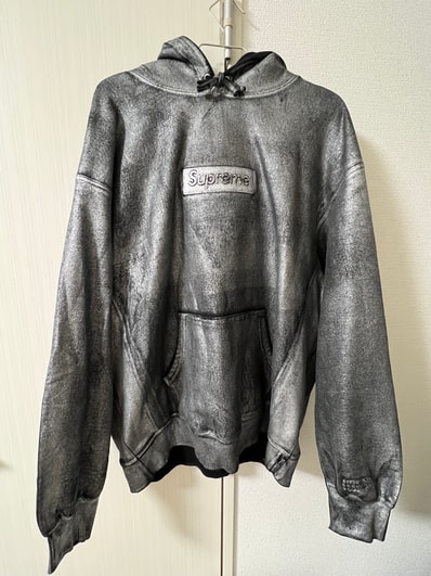 Supreme x MM6 Maison Margiela Foil Box Logo Hooded Sweatshirt "Black"
