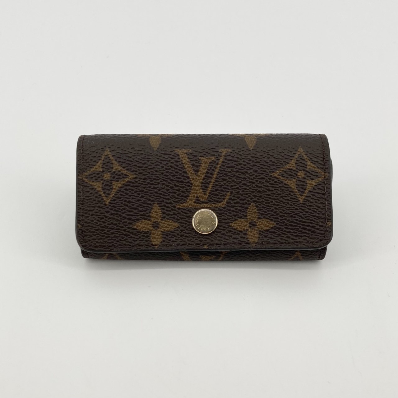 LOUIS VUITTON(ルイ・ヴィトン) ミュルティクレ4 モノグラムキャンバス レザー ゴールド金具 M69517 キーケース ブラウン×ゴールド