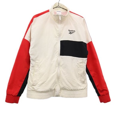 Reebok CLASSIC リーボッククラシック 切替 ナイロンジャケット M ホワイト系 ロゴプリント