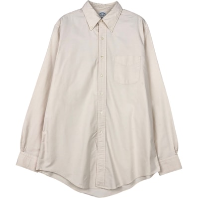 古着 ブルックスブラザーズ Brooks Brothers Est.1818 SLIM FIT 長袖 ボタンダウンシャツ USA製 メンズL相当/eaa666552