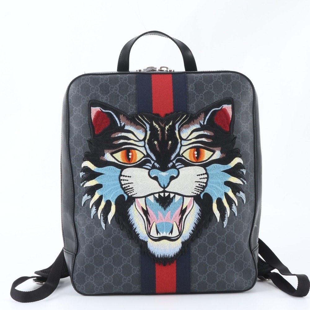 ■美品 グッチ GGスプリームアングリーキャット 473324