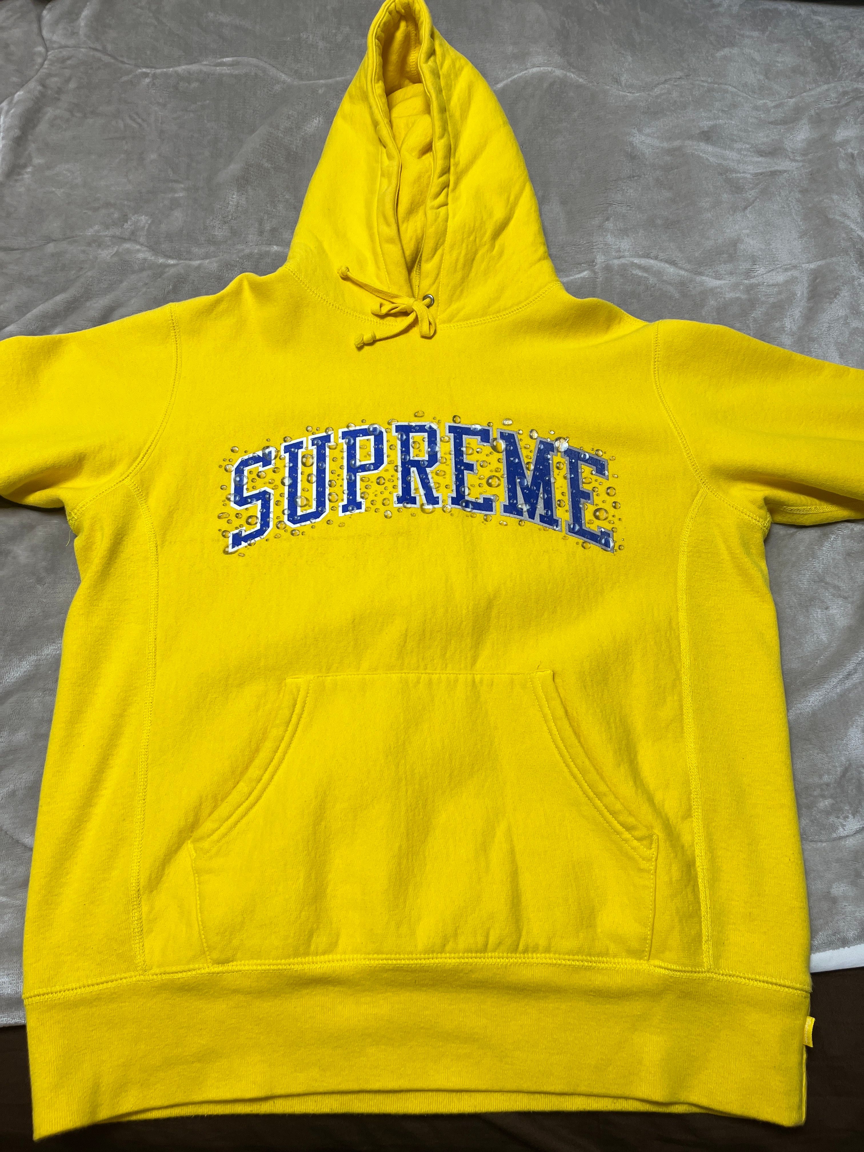 Supreme Water Arc Hooded Sweatshirt "Yellow"