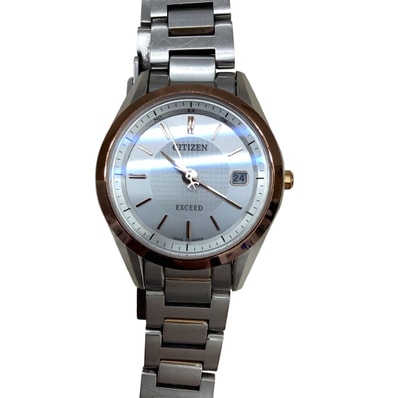 CITIZEN シチズン 腕時計 クォーツ 箱・取説・コマ付 ステンレススチール ホワイト ES 1044-51A