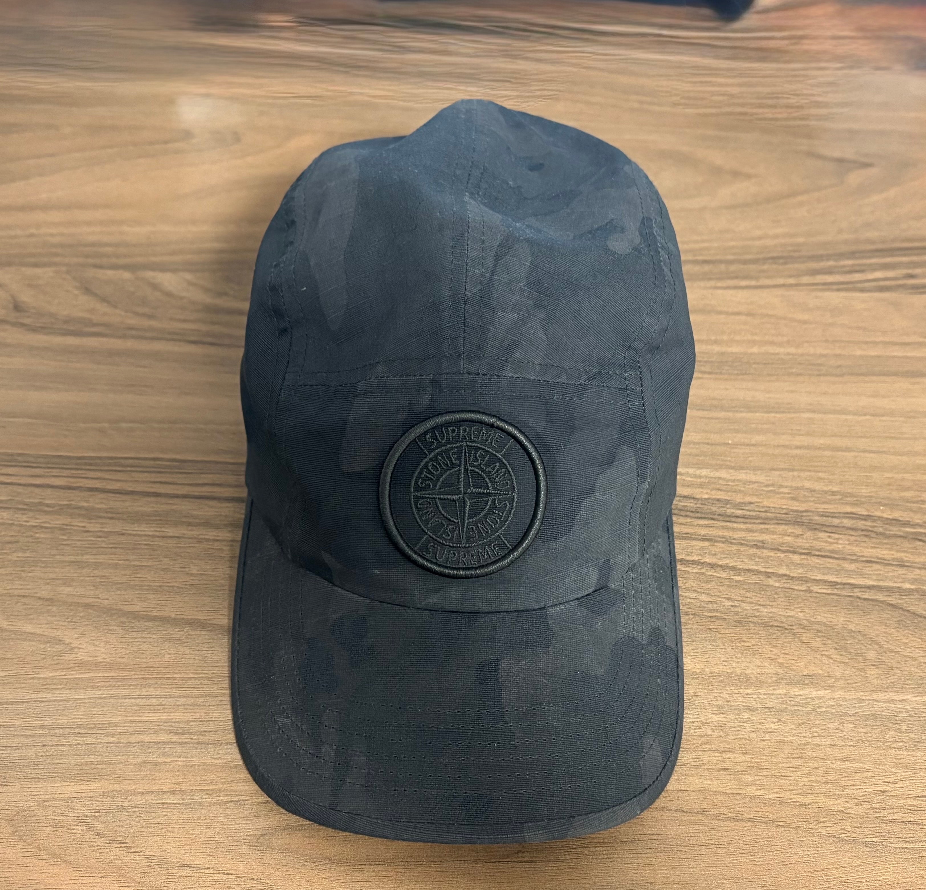 Supreme / Stone Island Reactive Ice Camo Ripstop Camp Cap "Black"