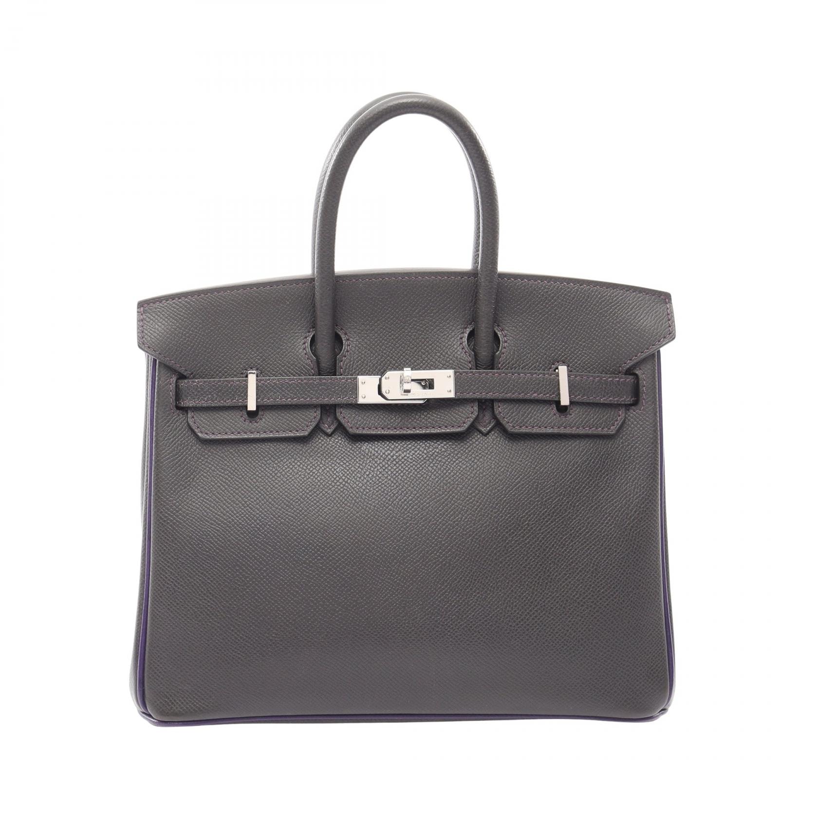 エルメス HERMES バーキン25 ハンドバッグ バッグ レザー ヴォーエプソン ヴォーエプソン グラファイト □O刻印(2011年製造) レディース グレー系 / パープル系 / ヴィオレ 【中古】