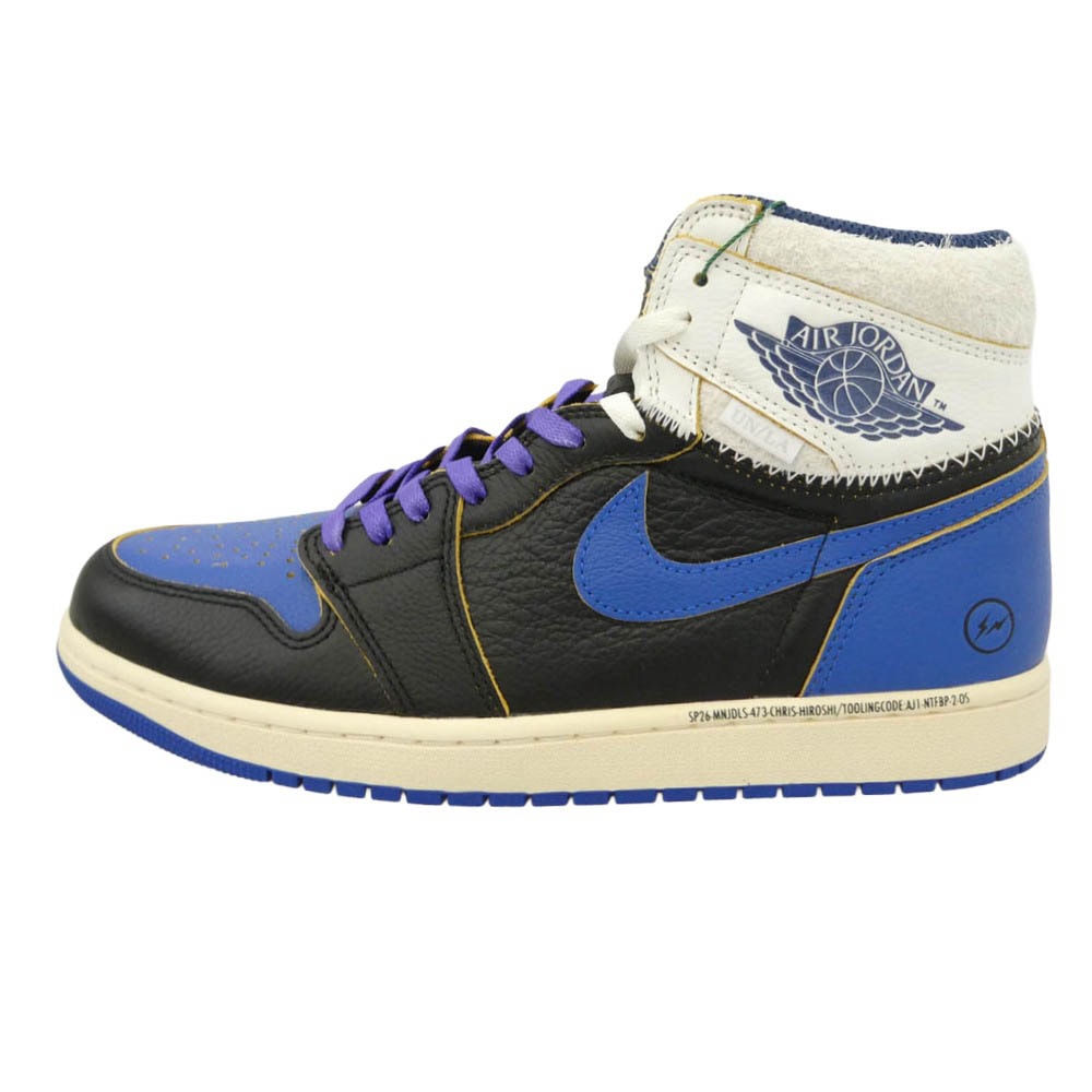 NIKE AIR JORDAN ナイキ ジョーダン IO7847-001 【フェイクバスターズ鑑定済】x fragment design × UNION Air Jordan 1 Retro High OG AJ1【新古品】【未使用】【中古】