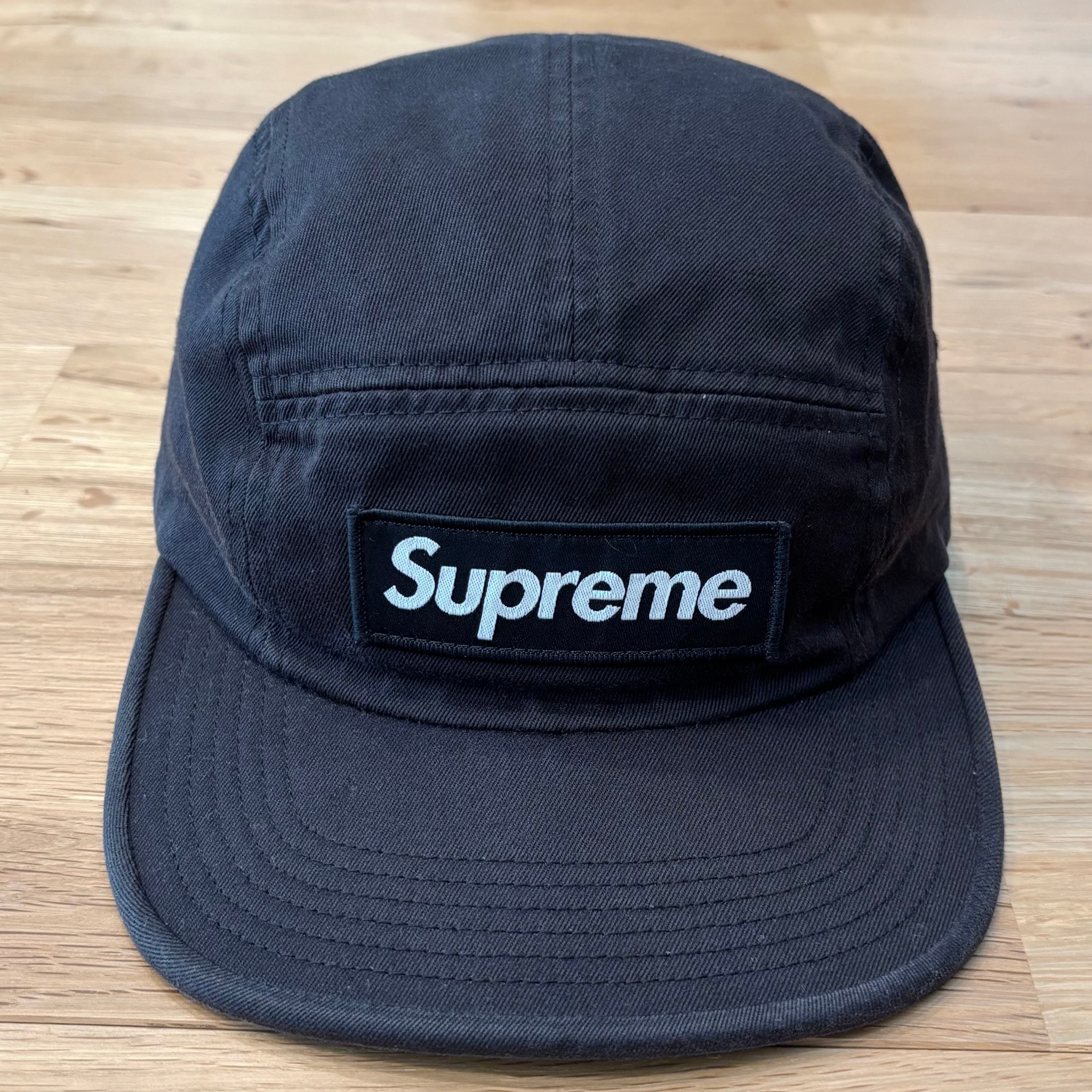 Supreme Washed Chino Twill Camp Cap ブラック ボックスロゴ チノツイル キャップ シュプリーム