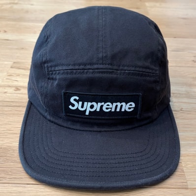 Supreme Washed Chino Twill Camp Cap ブラック ボックスロゴ チノツイル キャップ シュプリーム