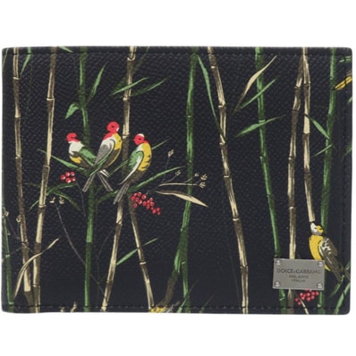 ドルチェアンドガッバーナ 鳥 レザー ブラック レッド