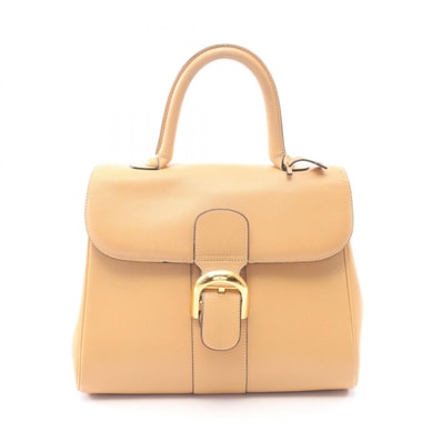 デルヴォー Delvaux ブリヨン MM ハンドバッグ バッグ レザー レディース ベージュ系 【中古】