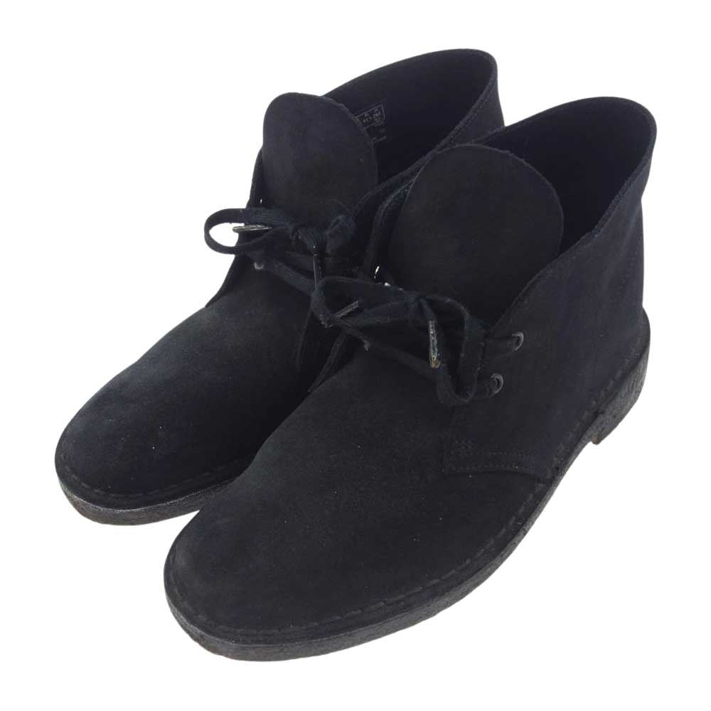 Clarks クラークス ブーツ 11826 Desert Boot スエード デザート ブーツ ブラック系 26cm【中古】