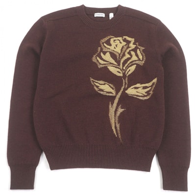 極美品 バーバリー ニット ブラウン メンズ S 8077347