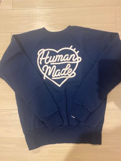 HUMAN MADE RAGLAN CREWNECK SWEATSHIRT "Navy"