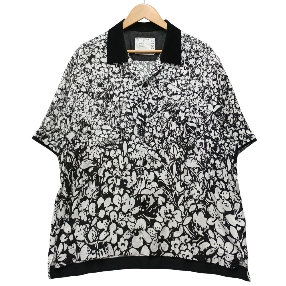 SACAI サカイ 23-03097M フローラルプリント オープンカラー シャツ 56148