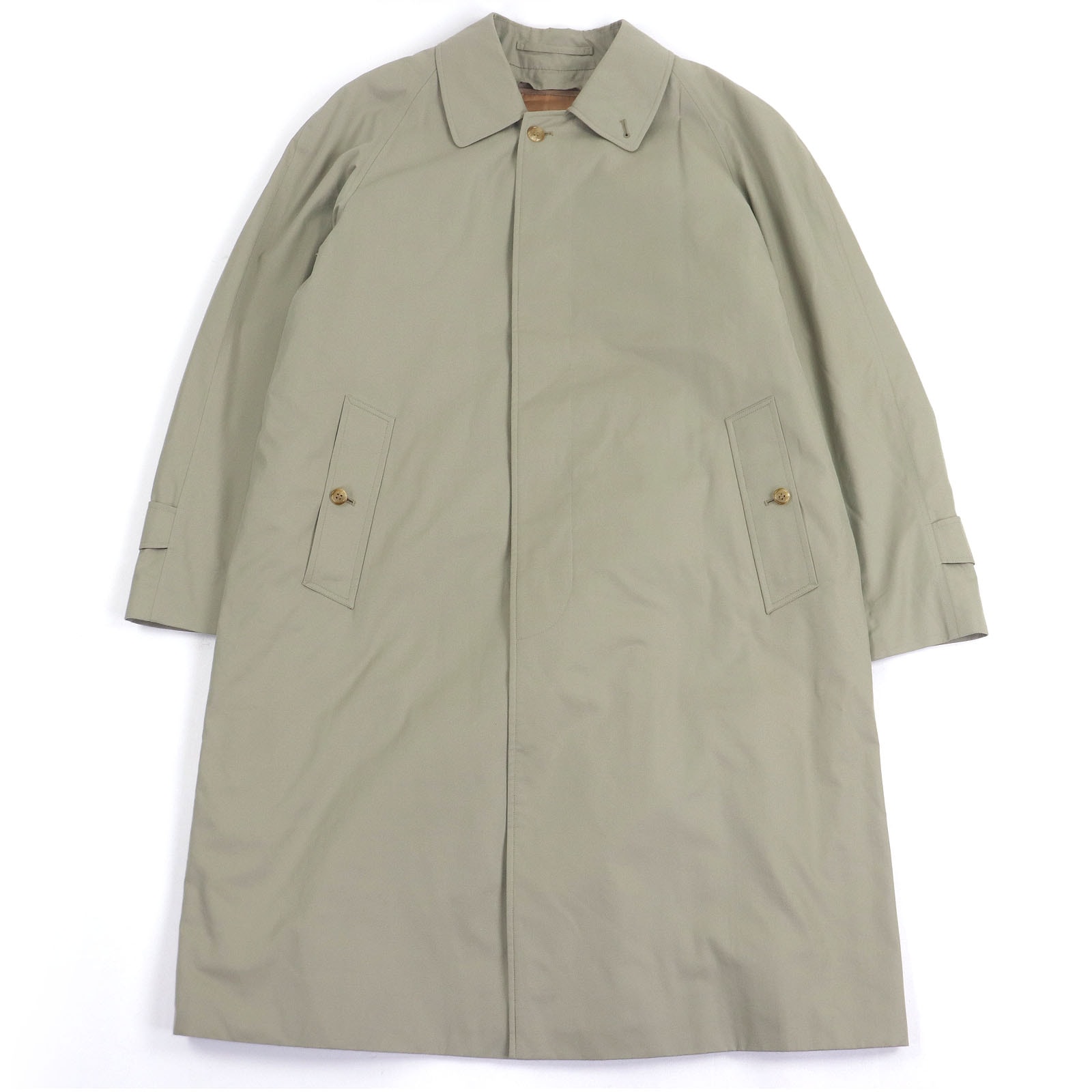 美品 バーバリー ステンカラーコート カーキ メンズ 50