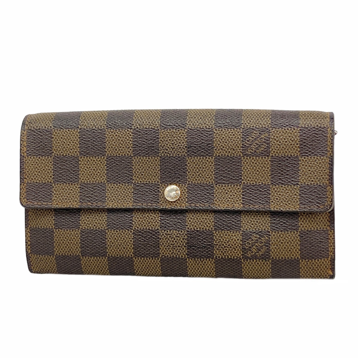 【6gd5284】ルイヴィトン 長財布 ダミエ ポルトフォイユサラ N61734  エベヌ【中古】レディース