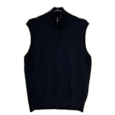 ヘルノ ML00006UR ネイビー ハーフジップニットベスト 46