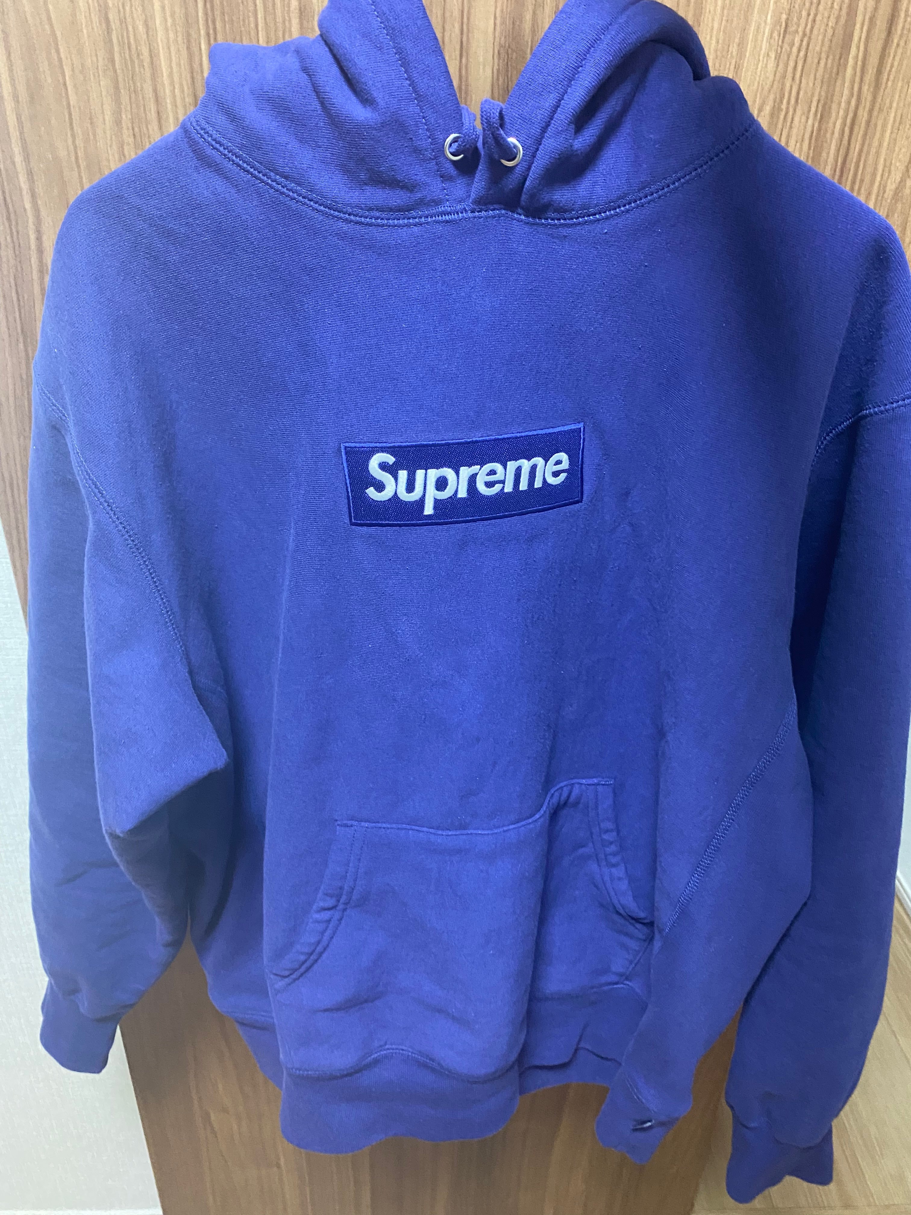 Supreme Box Logo Hooded Sweatshirt "Washed Navy" (21FW)