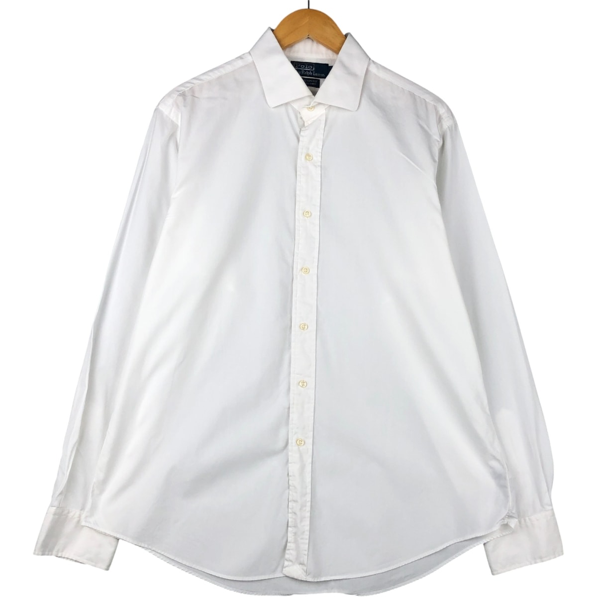 古着 ラルフローレン Ralph Lauren POLO by Ralph Lauren CUSTOM FIT DRESS SHIRT 長袖 コットンシャツ メンズXL相当/eaa591288
