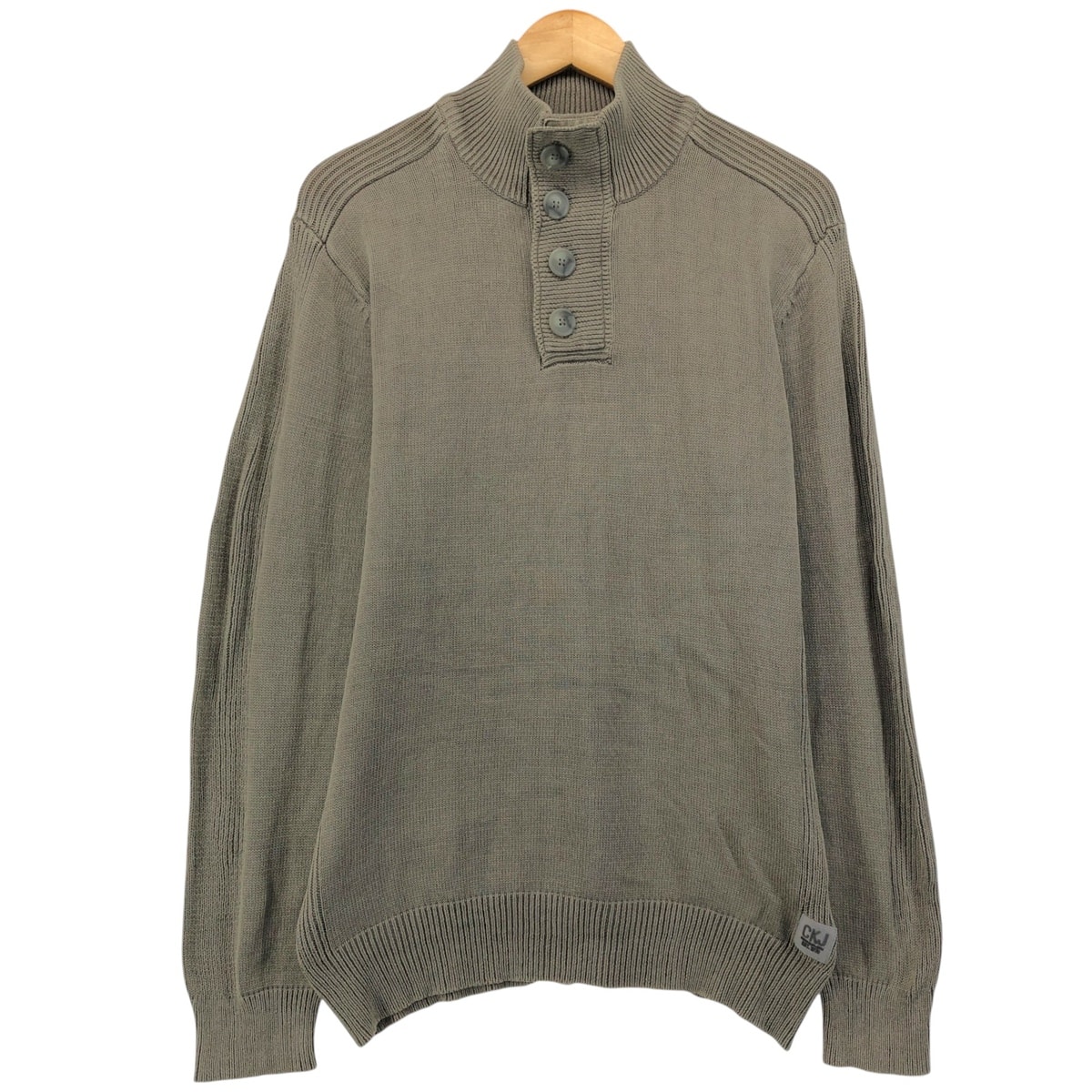 古着 00年代~ カルバンクライン Calvin klein JEANS リブ編み コットンニットハーフボタンセーター メンズM相当/eaa576002