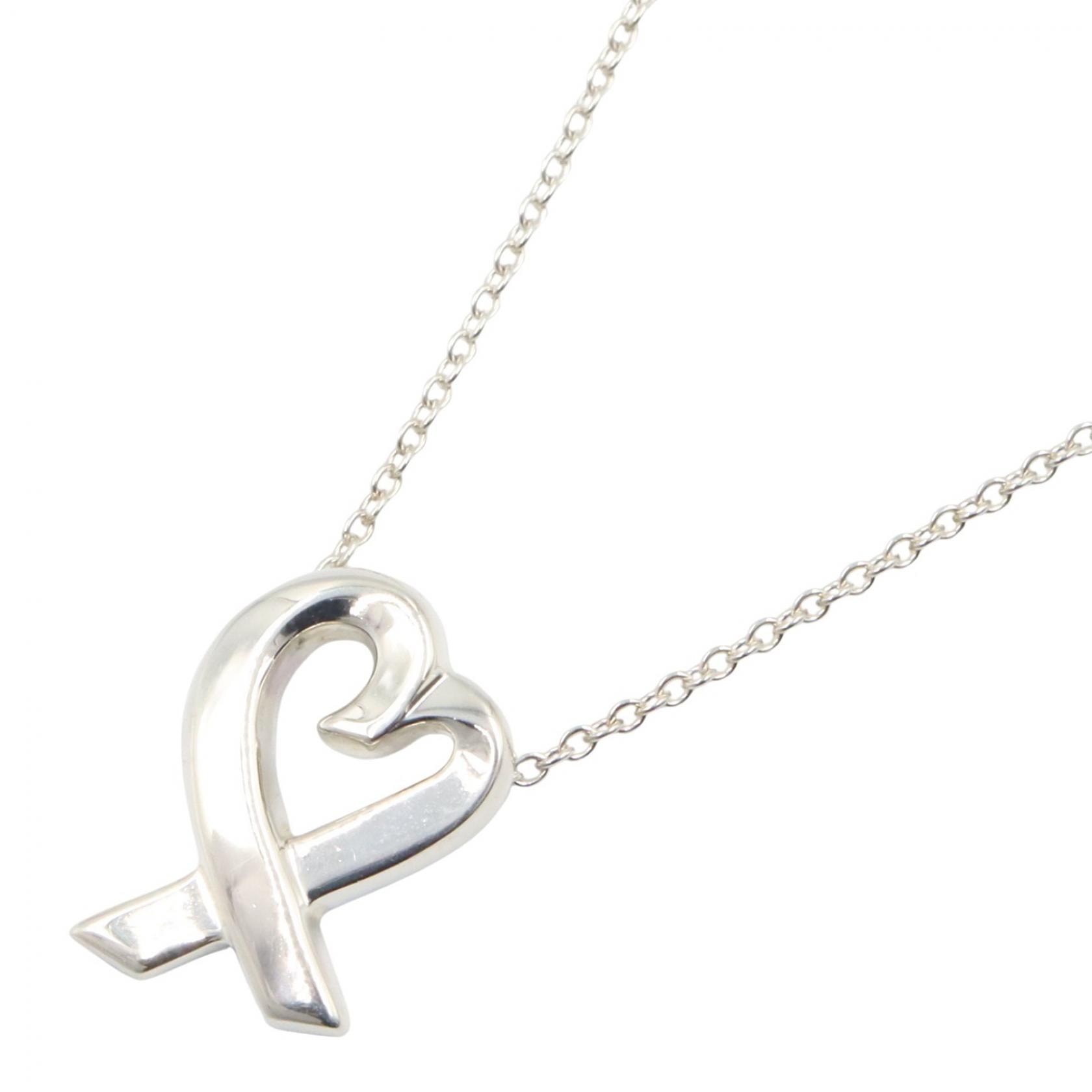 ティファニー TIFFANY&CO ラビングハートネックレス ネックレス ジュエリー シルバー925 レディース シルバー系 【中古】