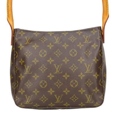 【中古】 ルイ・ヴィトン ショルダーバッグ ルーピングMM M51146 モノグラム ヌメ革 ブラウン 人気 定番 普段使い レディース 女性 LOUIS VUITTON