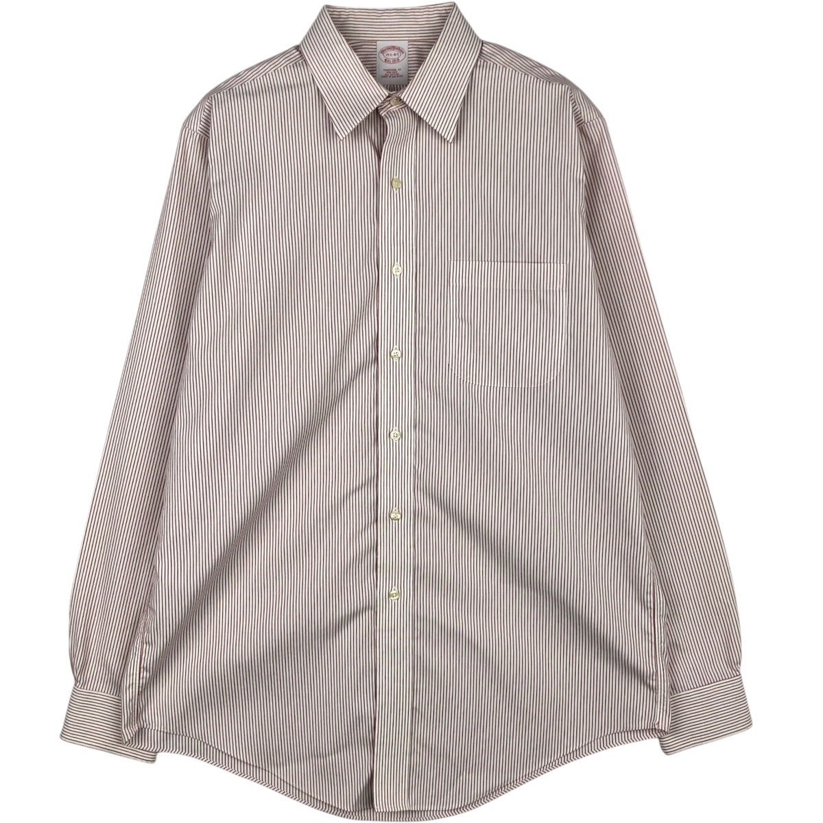 古着 ブルックスブラザーズ Brooks Brothers Est.1818 長袖 コットンストライプシャツ メンズM相当/eaa621235