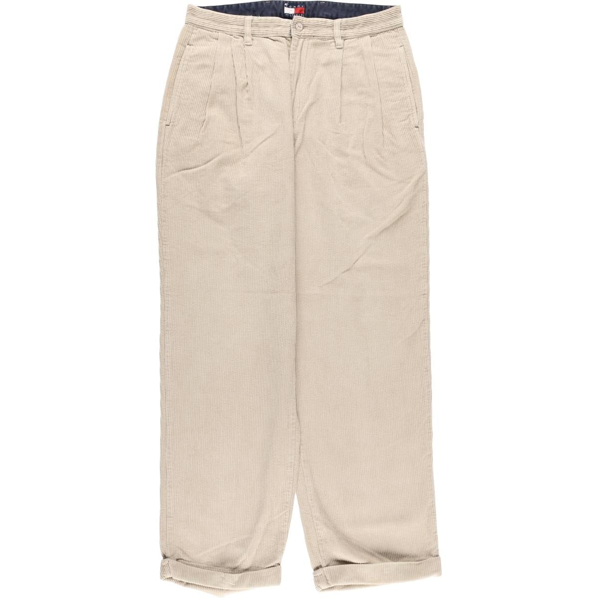 古着 90~年代 トミーヒルフィガー TOMMY HILFIGER ツータック コーデュロイパンツ メンズw32相当 ヴィンテージ/eaa418940