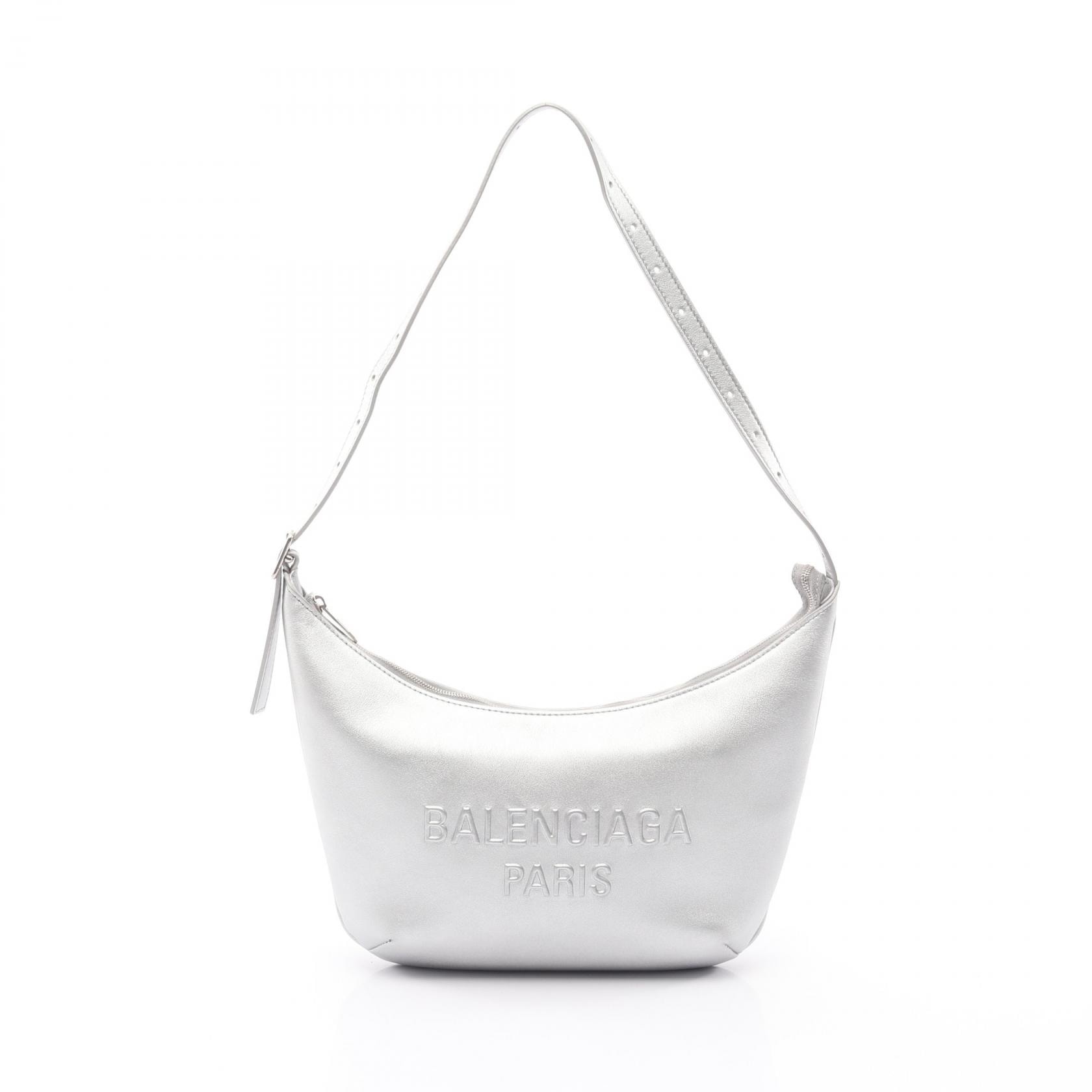 バレンシアガ BALENCIAGA メアリー ケイト スリングバッグ ショルダーバッグ バッグ レザー レディース シルバー系 7717332AAKE 【中古】