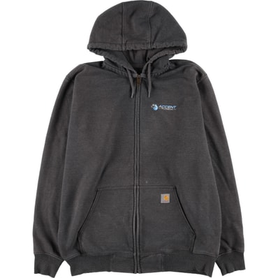 古着 00年代 カーハート Carhartt ORIGINAL FIT バックプリント スウェットフルジップパーカー メンズL相当/eaa578991