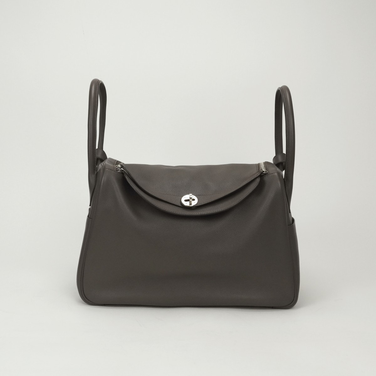 エルメス HERMES リンディ34 リンディ 34 バッグ トートバッグ ショルダーバッグ エバーカラー エタン Etain グレー Gray シルバー金具 ハンドバッグ 2way エヴァーカラー