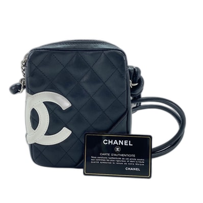 シャネル CHANEL カンボンライン スモール ショルダーバッグ ラムスキン【中古】