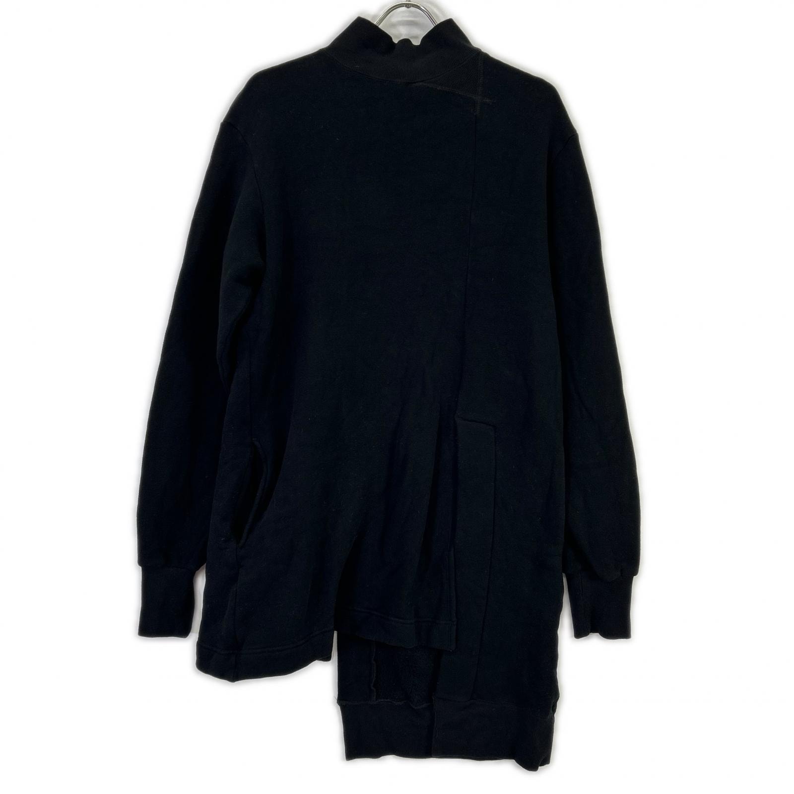 レギュレーション ヨウジヤマモト ブラック Liy/C BACKSIDE FLEECE R-TURTLE NECK COMBINATION