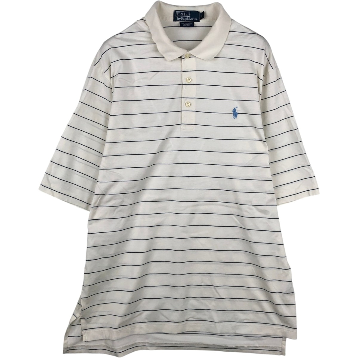 古着 ラルフローレン Ralph Lauren POLO by Ralph Lauren 半袖 ボーダー ポロシャツ メンズL相当/eaa635168