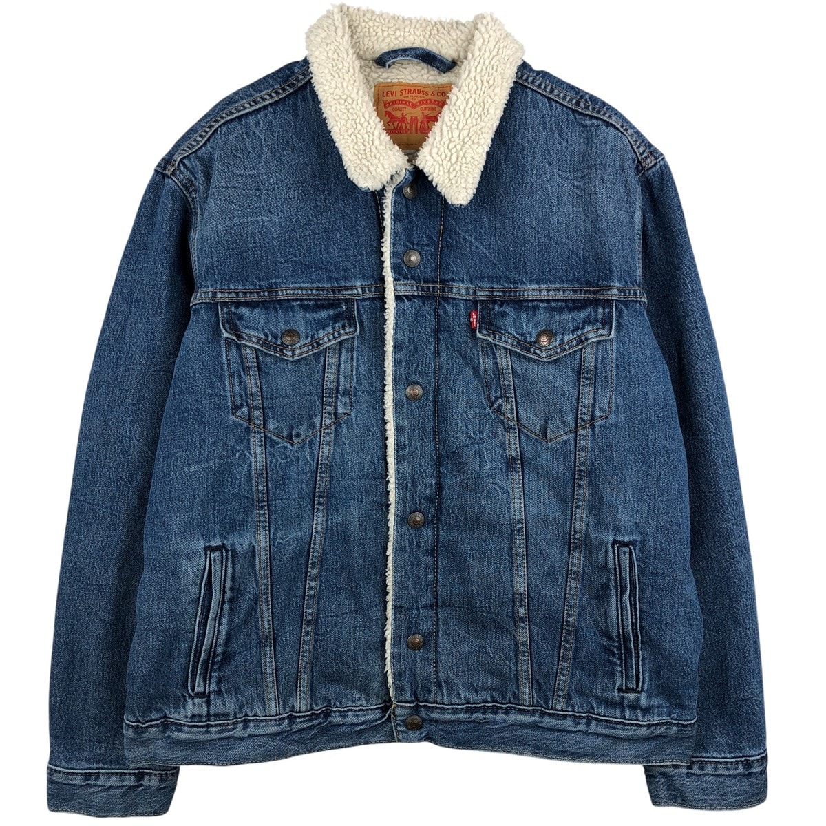 古着 リーバイス Levi's 中綿入り デニムボアジャケット メンズL相当/eaa459156