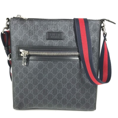 グッチ GUCCI クーリエ 474137 GGスプリーム ロゴ 斜め掛け カバン メッセンジャーバッグ ショルダーバッグ GGスプリームキャンバス ブラック