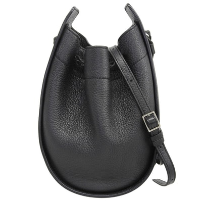 ザ ロウ Drawstring Pouch レザー ショルダーバッグ レディース ブラック