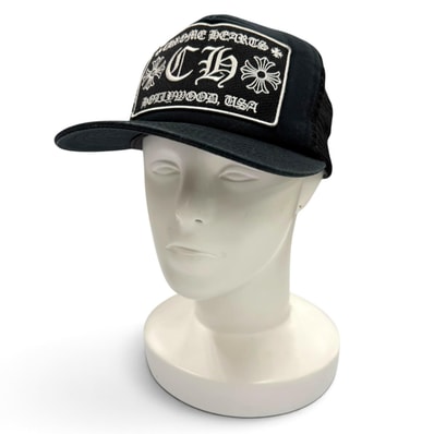 良品 クロムハーツ キャップ TRUCKER CAP ブラック メンズ